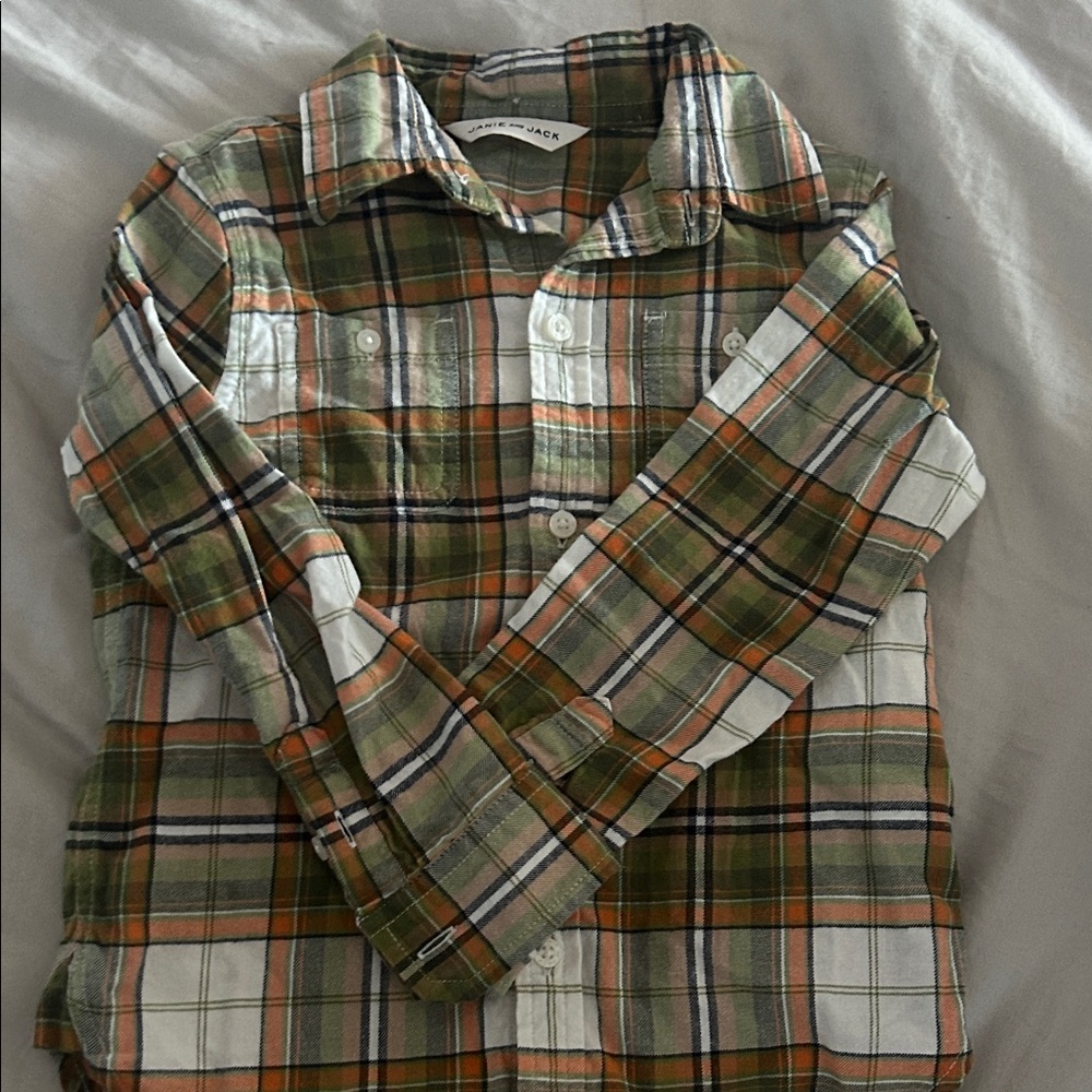Janie and Jack Multicolor Plaid Shirt